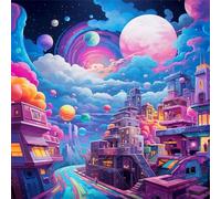 Puzzles pour Adultes 200 pièces Puzzles pour Adultes Jeu éducatif Challenge Toy 200 Puzzle Amusants en Famille (Paysages de châteaux Fantasia)