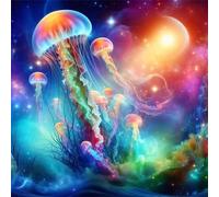 Puzzles pour Adultes 200 pièces Puzzles pour Adultes Jeu éducatif Challenge Toy 200 Puzzle Amusants en Famille (Créatures fantastiques Méduses)