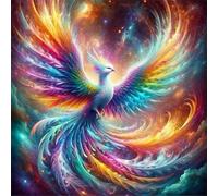 Puzzles pour Adultes 200 pièces Puzzles pour Adultes Jeu éducatif Challenge Toy 200 Puzzle Amusants en Famille (Oiseaux phénix colorés)