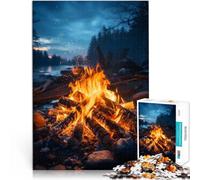 Puzzles pour Adultes 2000 Feu Fait de Papier，pour Les 14 Ans et Plus Jouets pour Le Divertissement Familial Cadeaux du Père Noël Secret。Taille：70x100cm/27.5x39.3pouce