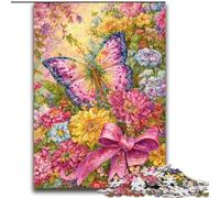Puzzles pour Adultes 2000 Fleurs et Papillons, défi d'intelligence cérébrale, Jouets addictifs, Cadeau Amusant pour Les 14 Ans et Plus, 70x100cm