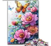 Puzzles pour Adultes 2000 Jeux éducatifs Fleurs et Papillons Décoration d'intérieur Cadeau d'anniversaire, Cadeaux pour 14 Ans et Plus 70x100cm