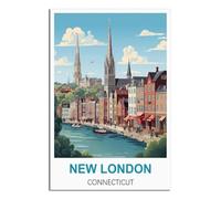 Puzzles pour Adultes 2000 New London, Connecticut, Puzzle Challenge 2000 pièces pour Le Tout, pour Femmes, Cadeaux pour Hommes 70x100cm