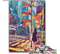 Puzzles pour Adultes 2000 New York Cityscape Jeu Familial Soulagement du Stress Défi Difficile Cadeaux du Père Noël Secret 70x100cm