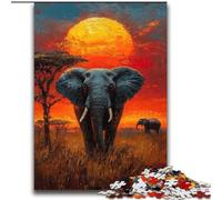 Puzzles pour Adultes 2000 pièces Animaux d'Afrique Difficile à réaliser, mais Amusant et Humoristique Affiche et fiche de Questions-réponses Assorties 70x100cm