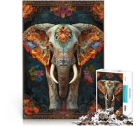Puzzles pour Adultes 2000 pièces “Art de l'éléphant” Fait de Papier，pour Les 14 Ans et Plus Jeu Stimulant avec Affiche et Feuille de Quiz correspondantes。Taille：70x100cm/27.5x39.3pouce