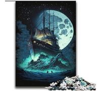 Puzzles pour Adultes 2000 pièces Bateau Pirate Sombre Aidez Le Cerveau à exercer des Jouets addictifs pour cultiver la Patience Décoration Parfaite 70x100cm