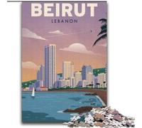 Puzzles pour Adultes 2000 pièces Beyrouth, pour 14 Ans et Plus Un Jeu Stimulant à Offrir à Toute la Famille et aux Amis 70x100cm