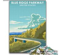 Puzzles pour Adultes 2000 pièces Blue Ridge Parkway Art, pour Les 14 Ans et Plus Chaque pièce est Unique - Jeu Amusant et Stimulant pour Toute la Famille Bon Cadeau 70x100cm