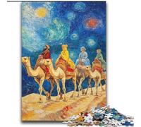 Puzzles pour Adultes 2000 pièces Caravane du désert avec chameaux pour 14 Ans et Plus Jeux éducatifs pour Adultes et Adolescents Illustration Cadeau 70x100cm
