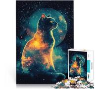 Puzzles pour Adultes 2000 pièces Chat Cosmique Jouets de Jeu pour Cadeau Familial Chaque pièce est Unique - Jeu Familial Stimulant et Amusant 70x100cm
