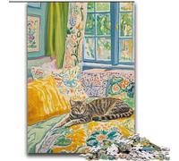 Puzzles pour Adultes 2000 pièces Chat endormi pour 14 Ans et Plus Jeux éducatifs pour Adultes et Adolescents Illustration Cadeau 70x100cm