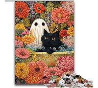 Puzzles pour Adultes 2000 pièces Chat et âme, Jeux d'activités familiales stimulants, Jouets à Faire soi-même pour décoration Murale, Cadeaux, 70x100cm
