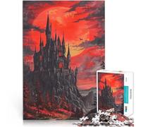 Puzzles pour Adultes 2000 pièces Château Gothique sous la Lune de Sang défi éducatif est idéal comme Cadeau pour Toute la Famille 70x100cm
