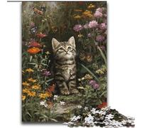 Puzzles pour Adultes 2000 pièces Chaton Fleuri Jeu Stimulant Jouets à Offrir en Cadeau pour Toute la Famille à partir de 14 Ans 70x100cm