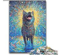 Puzzles pour Adultes 2000 pièces Chien Akita Joyeux et fantaisiste pour Les 14 Ans et Plus Jeux Amusants Activités Amusantes à la Maison, Cadeaux d'anniversaire, Cadeaux de Voyage 70x100cm