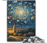 Puzzles pour Adultes 2000 pièces Ciel Nocturne Billets de Dollars Anti-Stress Séjour de Vacances Tuer Le Temps Décoration Parfaite pour Les 14 Ans et Plus 70x100cm