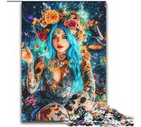Puzzles pour Adultes 2000 pièces Crânes mexicains Filles Aidez Le Cerveau à exercer Jouets addictifs pour cultiver la Patience Décoration Parfaite 70x100cm