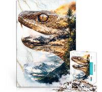 Puzzles pour Adultes 2000 pièces “Crocs de la Nature” Fait de Papier，pour Les 14 Ans et Plus Jeux en Famille Cadeau pour Les Anniversaires。Taille：70x100cm/27.5x39.3pouce