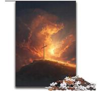 Puzzles pour Adultes 2000 pièces Croix au Coucher du Soleil Anti-Stress Défi Difficile Chaque pièce est Unique - Jeu Familial Stimulant et Amusant 70x100cm