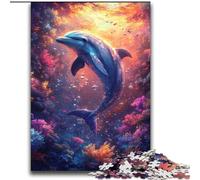 Puzzles pour Adultes 2000 pièces Dauphin Jeu Stimulant Jouets à Offrir en Cadeau pour Toute la Famille à partir de 14 Ans 70x100cm