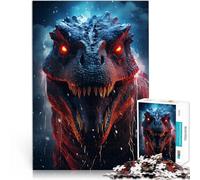 Puzzles pour Adultes 2000 pièces Dinosaure épique T Rex Jouet éducatif d'apprentissage Liste de souhaits avec Le Père Noël 70x100cm