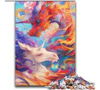 Puzzles pour Adultes 2000 pièces Dragon coloré Difficile à compléter mais Amusant et Humoristique Anniversaire Unique et Cadeaux 70x100cm