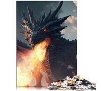 Puzzles pour Adultes 2000 pièces Dragon de feu Fury Jeux éducatifs à Domicile Jouets de Bricolage Décoration intérieure Unique et Cadeaux 27,56 po x 39,37 po