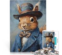 Puzzles pour Adultes 2000 pièces Écureuil en Chapeau Haut de Forme Jouets éducatifs Offrir en Cadeau à Toute la Famille 70x100cm