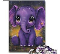 Puzzles pour Adultes 2000 pièces Éléphant Violet pour Les 14 Ans et Plus Jeux Amusants Activités Amusantes à la Maison, Cadeaux d'anniversaire, Cadeaux de Voyage 70x100cm