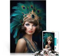 Puzzles pour Adultes 2000 pièces Femme à la Mode avec Une Plume Jeu intellectuel Jouet est idéal comme Cadeau pour Toute la Famille 70x100cm