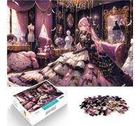 Puzzles pour Adultes 2000 pièces Fille d'anime en Robe élégante Jeu Familial pour et Liste de souhaits avec Le Père Noël 70x100cm