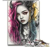 Puzzles pour Adultes 2000 pièces Fille du Diable Jouets éducatifs Jeux de Famille Jeu éducatif pour Anniversaire, Noël 70x100cm