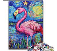 Puzzles pour Adultes 2000 pièces Flamingo Night Sky Jeux éducatifs Jeu éducatif pour Anniversaire, Noël pour et 14 Ans 70x100cm