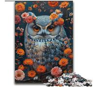 Puzzles pour Adultes 2000 pièces Fleurs Hibou Jeux éducatifs Jeu éducatif pour Anniversaire, Noël pour et 14 Ans 70x100cm