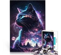 Puzzles pour Adultes 2000 pièces Galaxie des Chats Jouets éducatifs d'apprentissage Renforcer l'amour Entre Les Couples 70x100cm