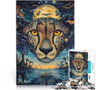 Puzzles pour Adultes 2000 pièces Guépard Peint en Couleur Fabriqué en Carton pour et à partir de 14 Ans et Plus Jeu Familial Anti-Stress défi Difficile Idées Cadeaux。Taille:70x100cm/27.5x39.3pouce
