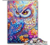 Puzzles pour Adultes 2000 pièces Hibou coloré pour 14 Ans et Plus Jeu de défi Unique Jeux en Famille Cadeaux d'anniversaire de Noël 70x100cm