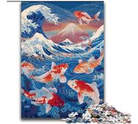 Puzzles pour Adultes 2000 pièces Koi Japonais Décoration Murale Artistique et idée Cadeau d'anniversaire pour Amis, Bureau à Domicile 70x100cm