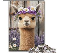 Puzzles pour Adultes 2000 pièces Lavande Alpaga Jeu Stimulant et Jeu Familial Cadeaux du Père Noël Secret 70x100cm