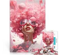 Puzzles pour Adultes 2000 pièces Le Bonheur du Bruit Rose Fait de Papier，pour et à partir de 14 Ans et Plus pour Jeu éducatif défi Jouet Cadeau éducatif d'apprentissage。Taille：70x100cm