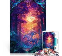 Puzzles pour Adultes 2000 pièces Licorne dans la forêt enchantée Apprentissage éducatif Renforcer l'amour Entre Les Couples 70x100cm