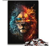Puzzles pour Adultes 2000 pièces Lion coloré avec Lunettes, Difficile, Anti-Stress, défi Difficile, décoration d'intérieur Unique et Cadeaux 70x100cm