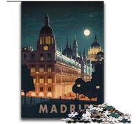 Puzzles pour Adultes 2000 pièces Madrid Espagne Voyage, Jeu Familial Anti-Stress Défi Difficile Améliorer l'amour Entre Couples 70x100cm