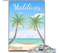 Puzzles pour Adultes 2000 pièces Maldives, à partir de 14 Ans, Jeux éducatifs, Jouets à Faire soi-même, œuvres d'art, Cadeau, 70x100cm