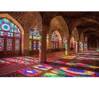 Puzzles pour Adultes 2000 pièces Mosquée Nasir OL Molk ou Mosquée Rose à Shiraz Iran Photo Famille Drôle Défi Vacances Puzzles pour Adultes Puzzle Cadeau pour Femmes Hommes Seniors 70x100CM