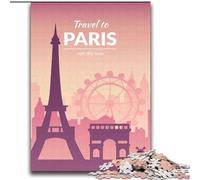 Puzzles pour Adultes 2000 pièces Paris France, Chaque pièce est Unique - Jeu Familial Stimulant et Amusant pour Les 14 Ans 70x100cm