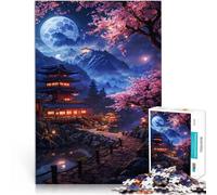 Puzzles pour Adultes 2000 pièces Paysage de Sakura au Japon Fait de Papier,pour Les 14 Ans et Plus Jeu de défi Unique Améliorer l'amour Entre Les Couples。Taille:70x100cm/27.5x39.3pouce