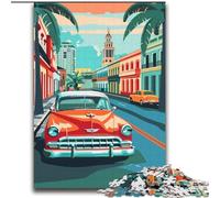 Puzzles pour Adultes 2000 pièces Paysage Urbain de Cuba, Jouets de Jeu Chaque pièce est Unique - Jeu Familial Stimulant et Amusant pour Les 14 Ans 70x100cm
