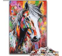 Puzzles pour Adultes 2000 pièces, Peinture à l'huile Difficile, Cheval, Jeux éducatifs, Jeu éducatif pour Anniversaire, Noël, pour Les Enfants de 14 Ans et Plus, 70x100cm